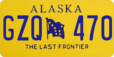 AK license plate GZQ470