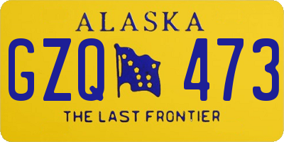 AK license plate GZQ473