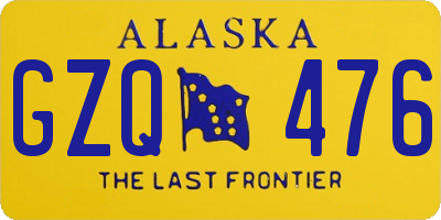 AK license plate GZQ476