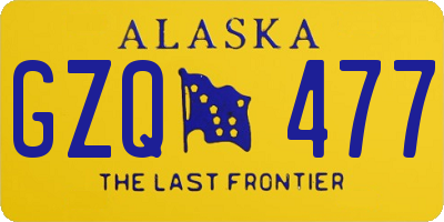 AK license plate GZQ477