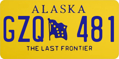 AK license plate GZQ481