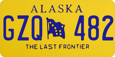 AK license plate GZQ482