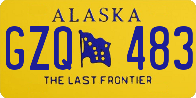 AK license plate GZQ483