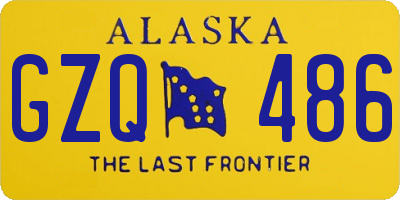 AK license plate GZQ486