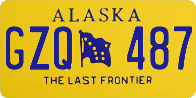 AK license plate GZQ487