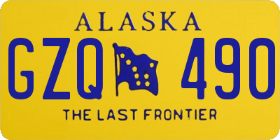 AK license plate GZQ490