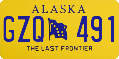 AK license plate GZQ491