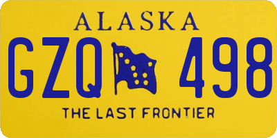 AK license plate GZQ498