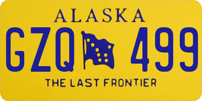 AK license plate GZQ499