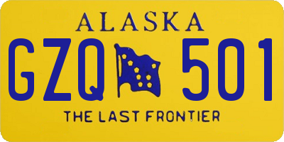 AK license plate GZQ501