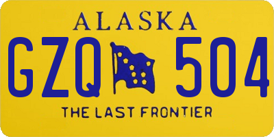 AK license plate GZQ504