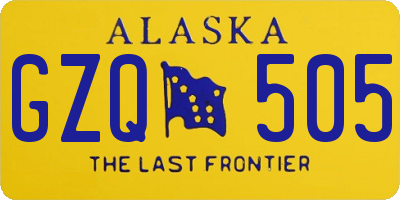 AK license plate GZQ505