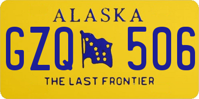 AK license plate GZQ506