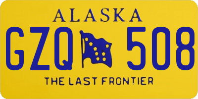 AK license plate GZQ508