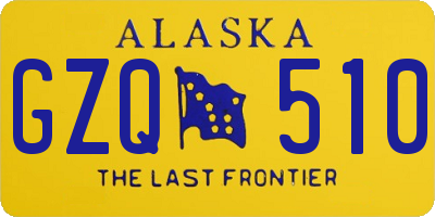 AK license plate GZQ510