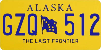 AK license plate GZQ512