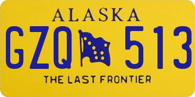 AK license plate GZQ513