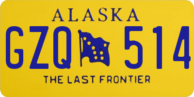 AK license plate GZQ514