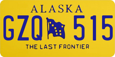 AK license plate GZQ515