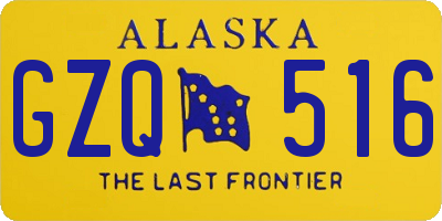 AK license plate GZQ516