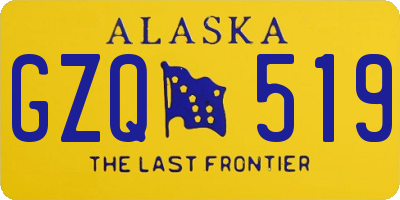 AK license plate GZQ519