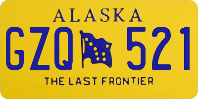 AK license plate GZQ521