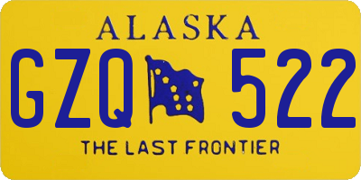 AK license plate GZQ522