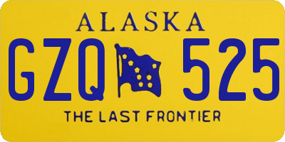 AK license plate GZQ525