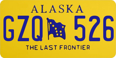 AK license plate GZQ526