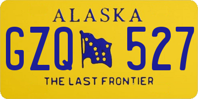 AK license plate GZQ527