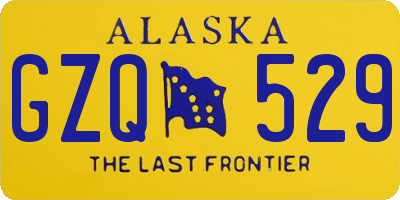 AK license plate GZQ529