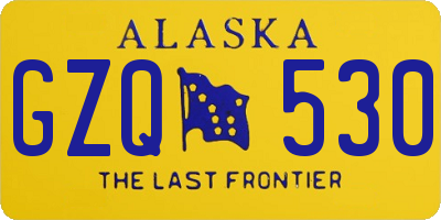 AK license plate GZQ530