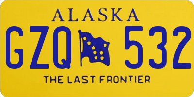 AK license plate GZQ532