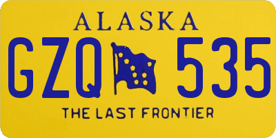 AK license plate GZQ535