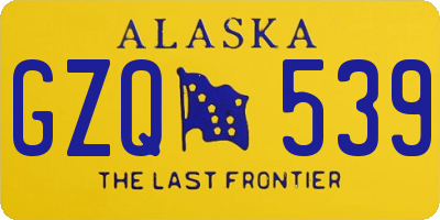 AK license plate GZQ539