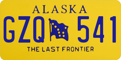 AK license plate GZQ541