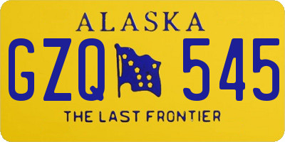 AK license plate GZQ545