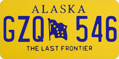 AK license plate GZQ546