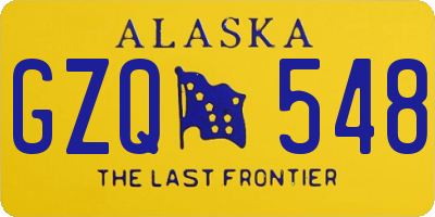 AK license plate GZQ548