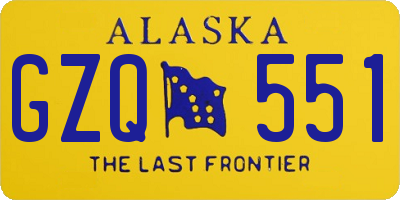 AK license plate GZQ551