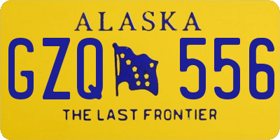 AK license plate GZQ556