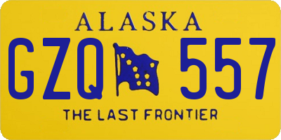 AK license plate GZQ557