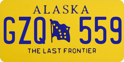 AK license plate GZQ559