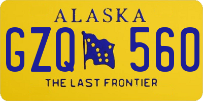 AK license plate GZQ560