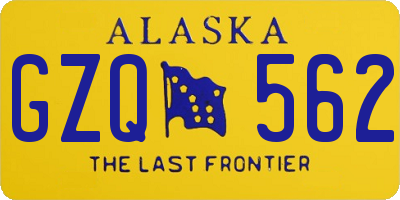 AK license plate GZQ562