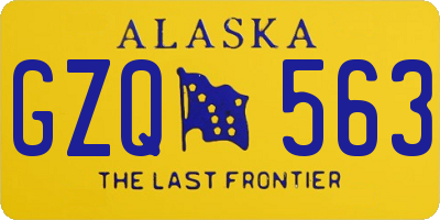 AK license plate GZQ563