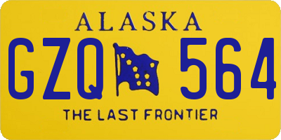 AK license plate GZQ564