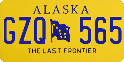 AK license plate GZQ565