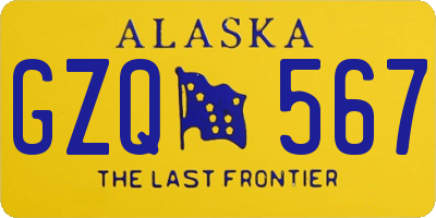 AK license plate GZQ567