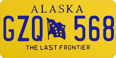 AK license plate GZQ568